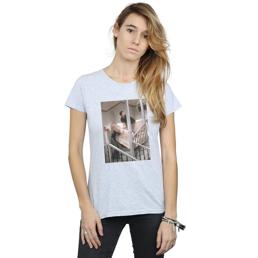 Friends Sofa Stairs Photo Cotton Shirt In Grey
