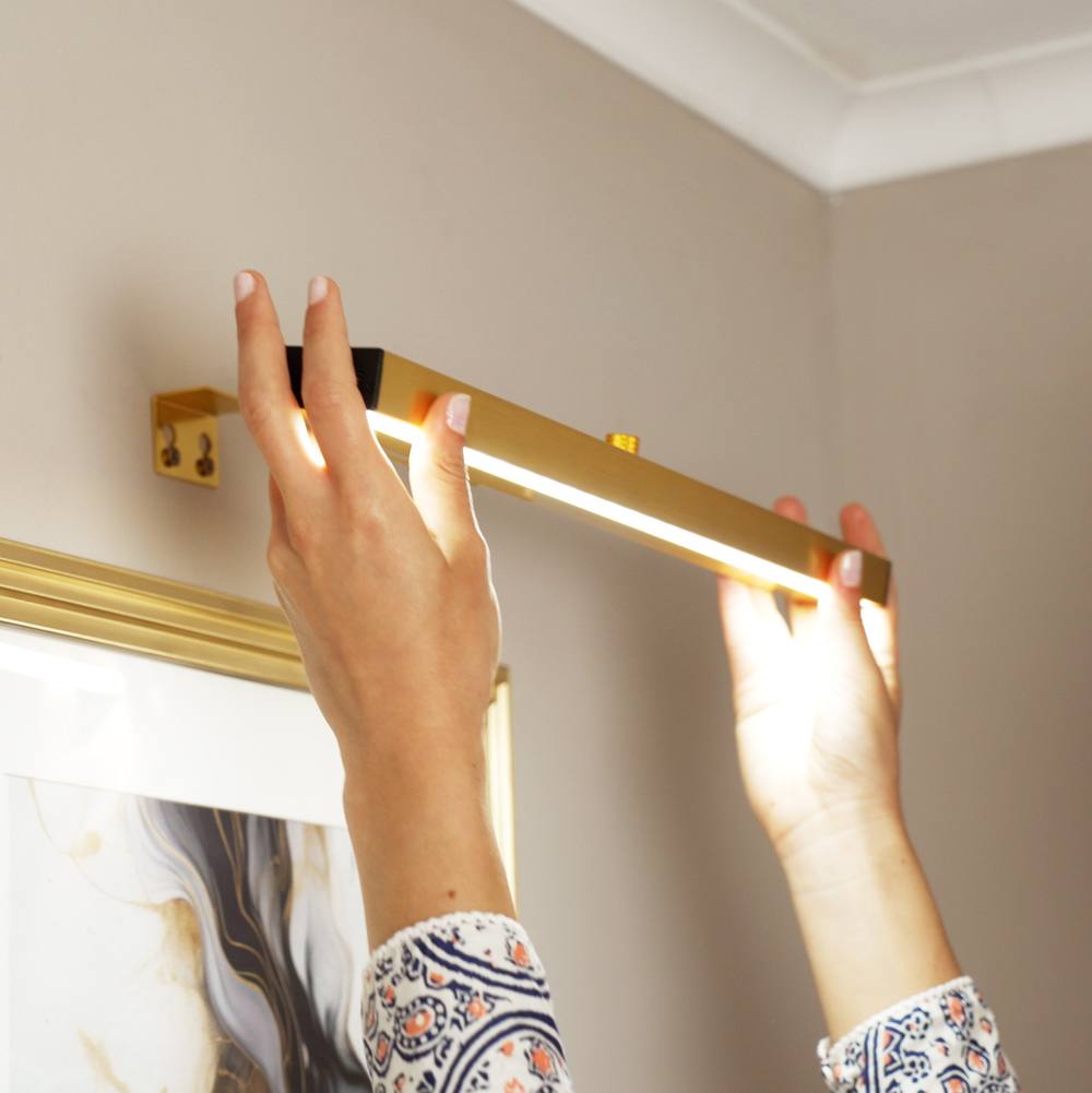 Valuelights Ryle Set Of Rechargeable Easy Fit Wall Touch Light Fittings In Gold