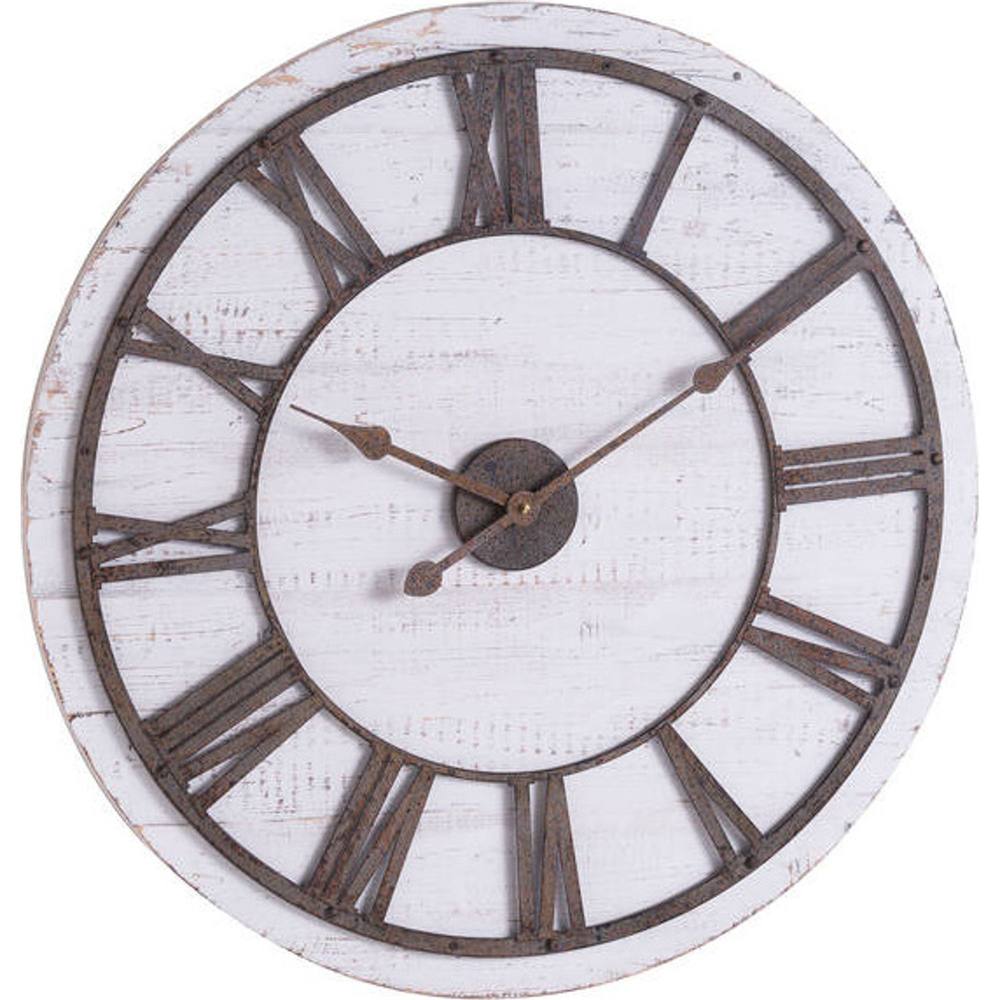 Hill Interiors Rustic Wall Clock In Light Brown