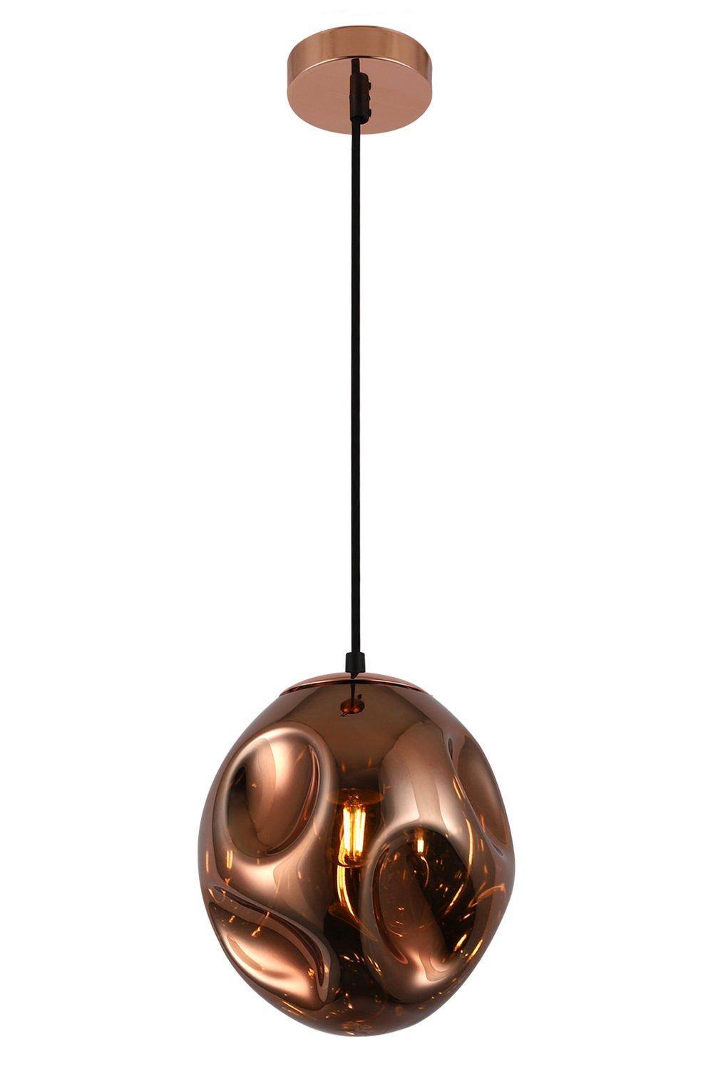 Harper Living Pendant Ceiling Oval Shade Light Rose Gold Finish