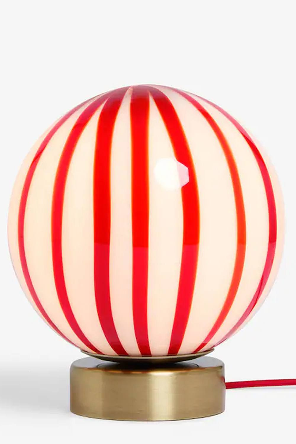 Cath Kidston Kids Glass Marble Table Lamp - RedWhite