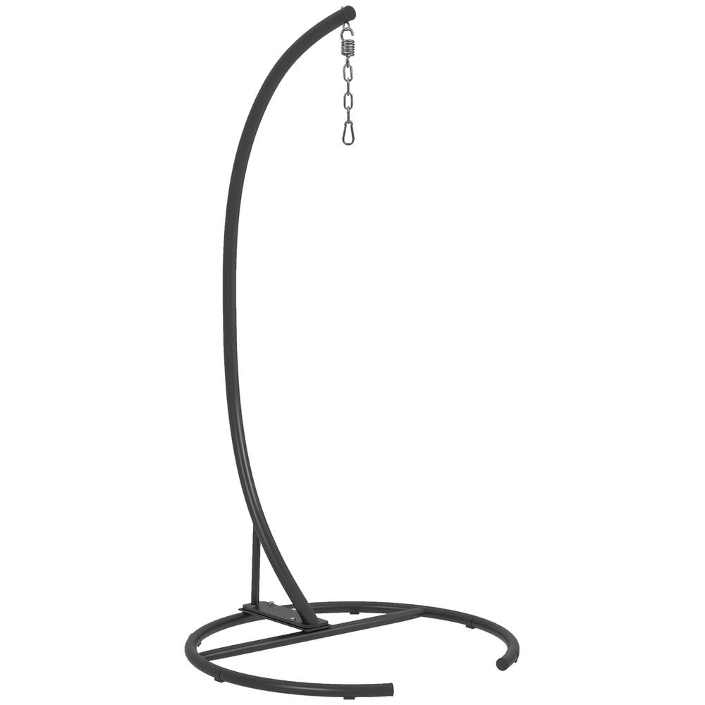 Outsunny Hammock Chair Stand W Round Base, C Swing Stand Only, Black