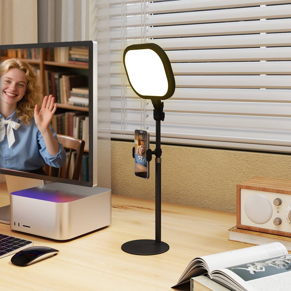 Homcom Bedside Table Lamp With Colour Modes & Brightness Levels, Black