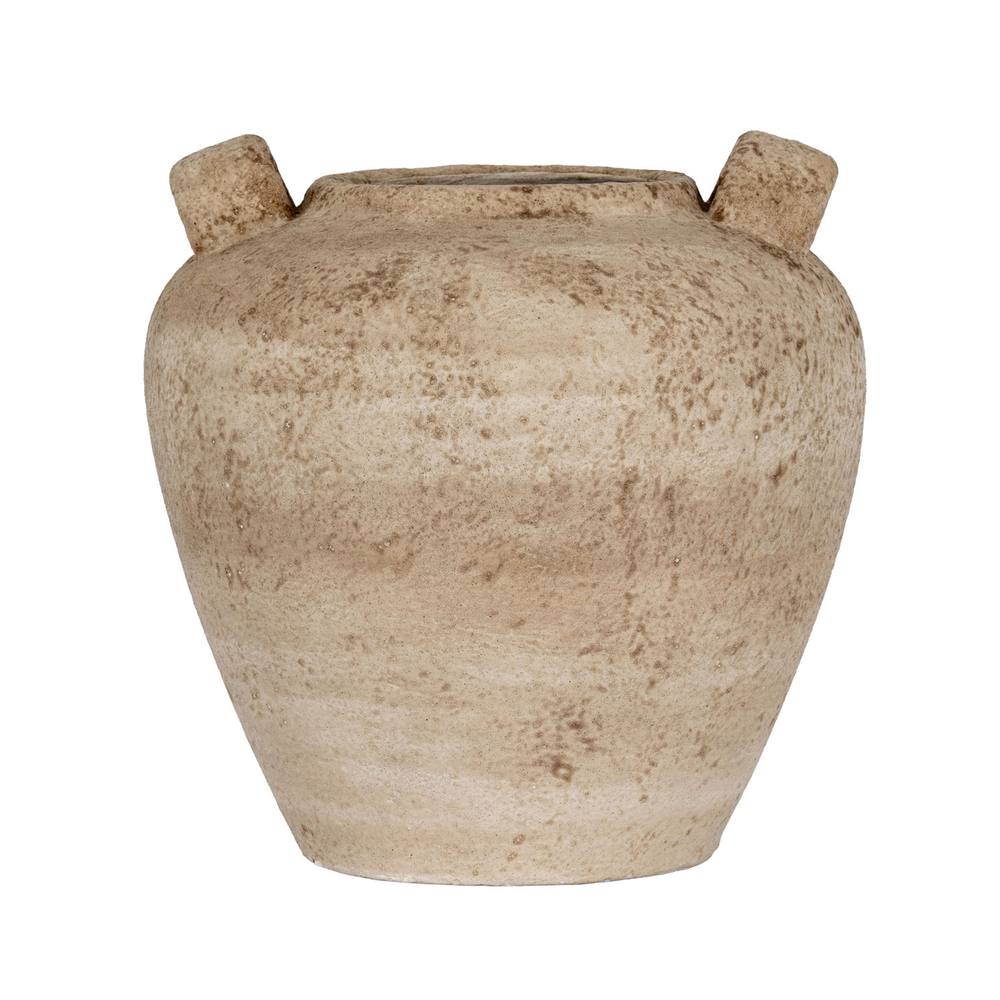Hill Interiors Terra Double Handle Urn Vase In Brown