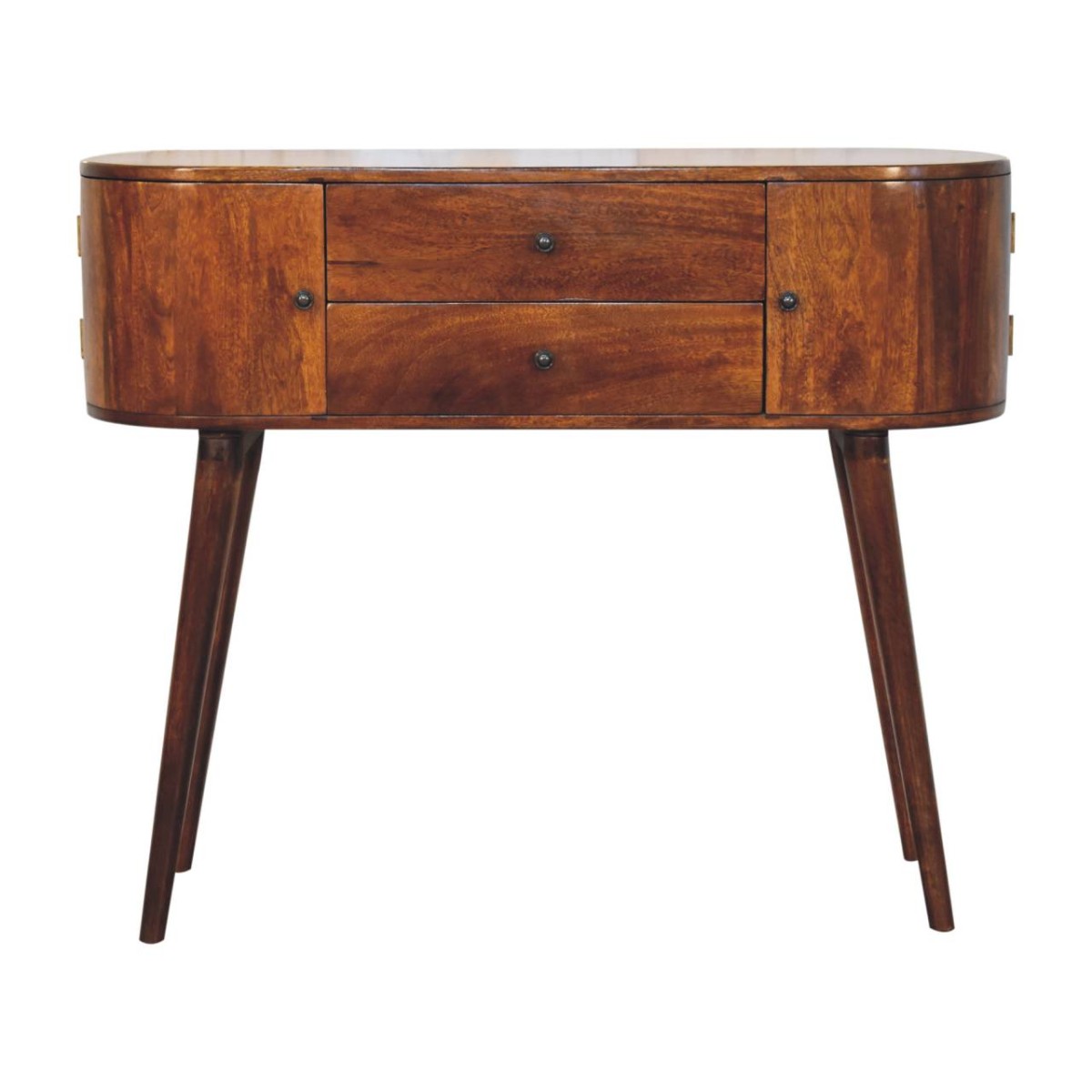 Artisan Furniture Solid Wood Grove Chestnut Console Table, Brown, Drawers and Side Cabinets