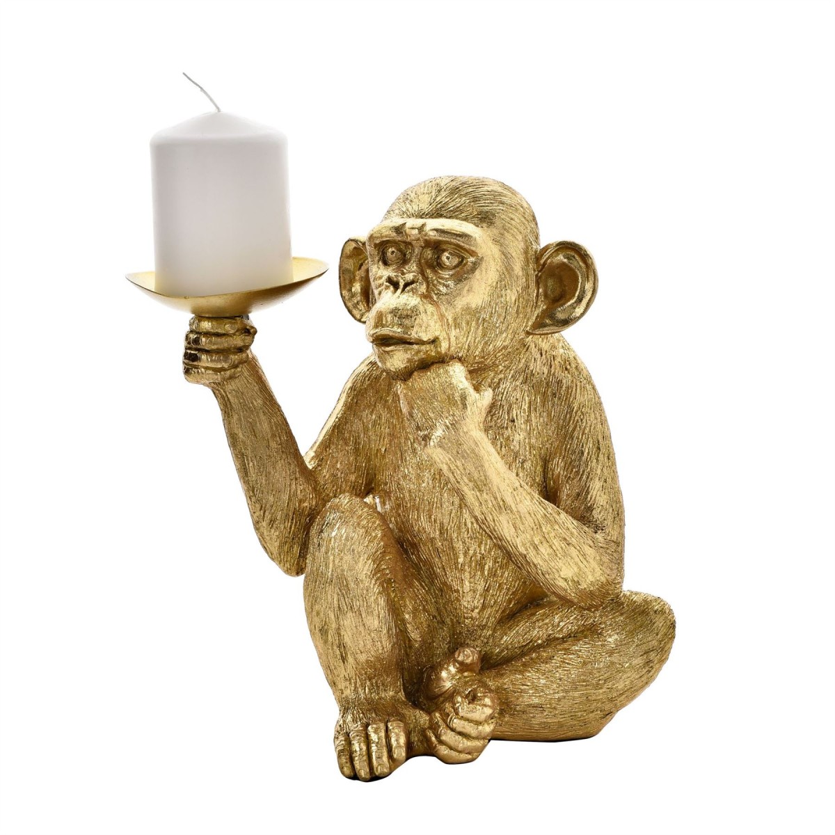 Monkey Pillar Candle Holder