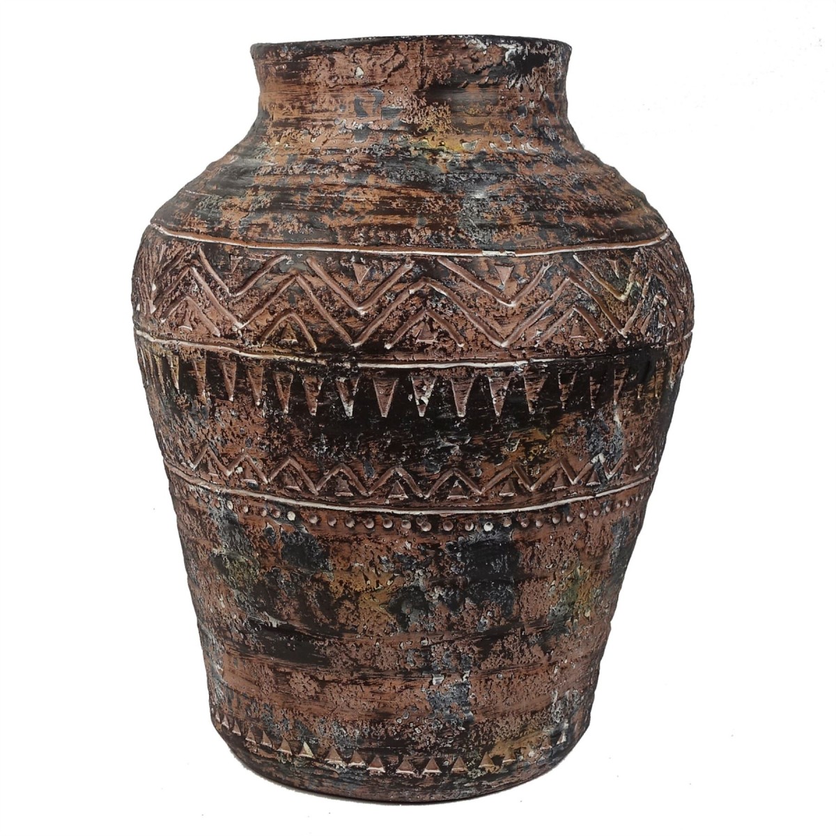 x Aztec Large Composite Textured Vase Composite Plant Pot