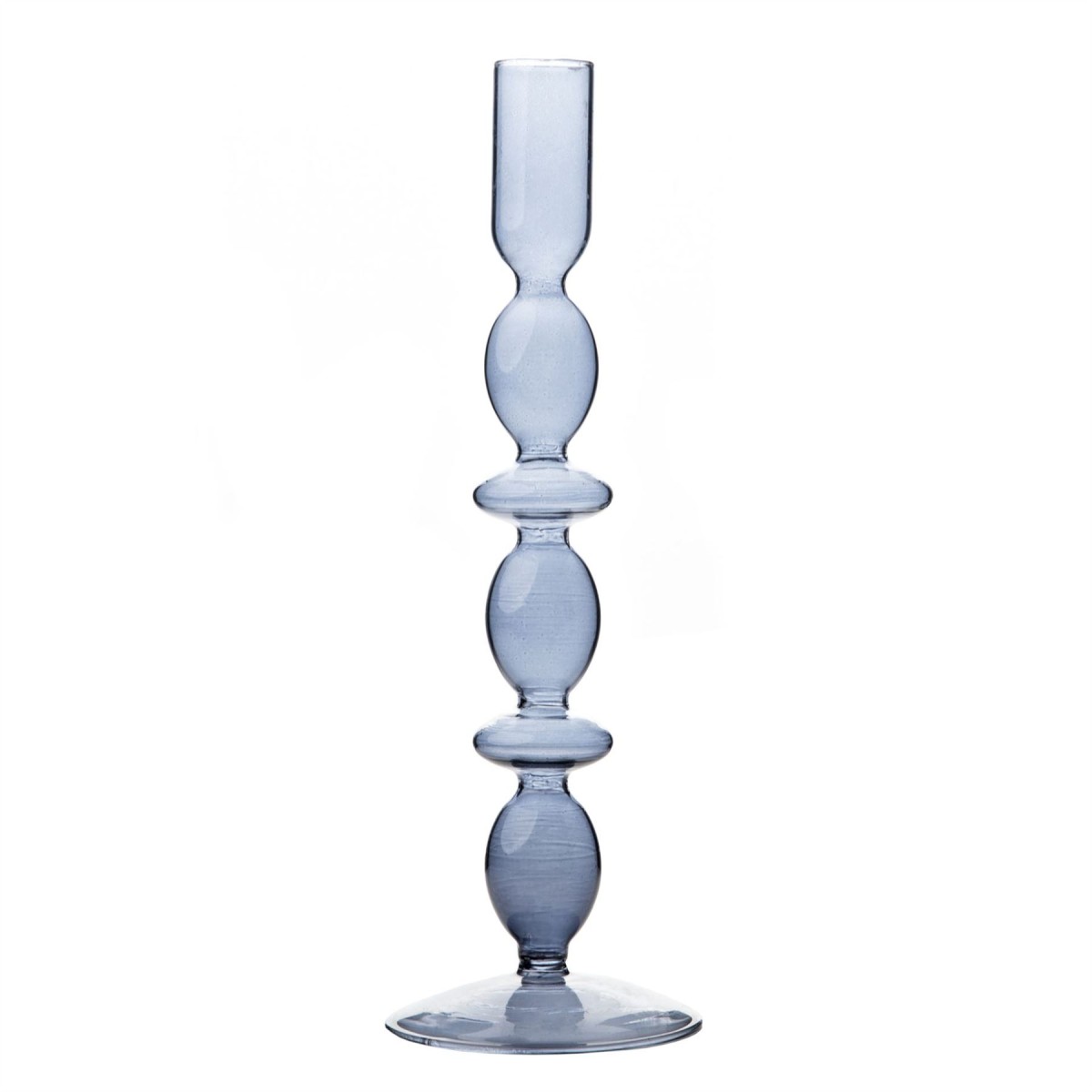 Hestia Glass Candle Holder Grey . x