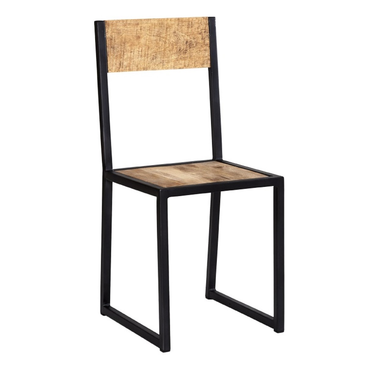 Cosmo Industrial Metal & Wood Dining Chair Set of