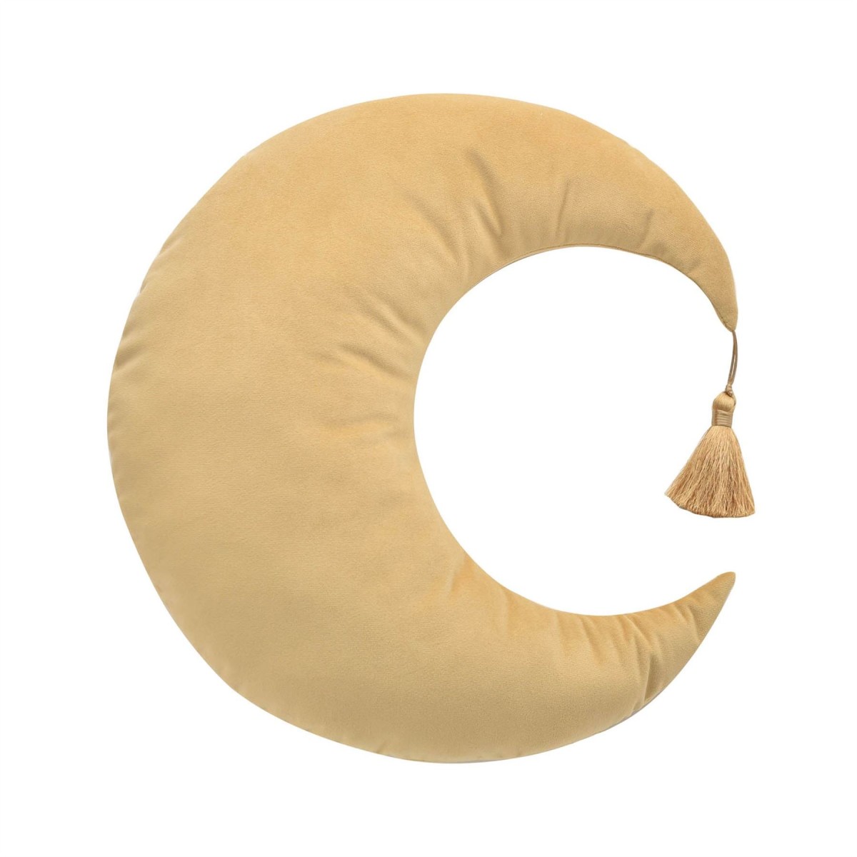 Bambino Velvet Moon Cushion Mustard