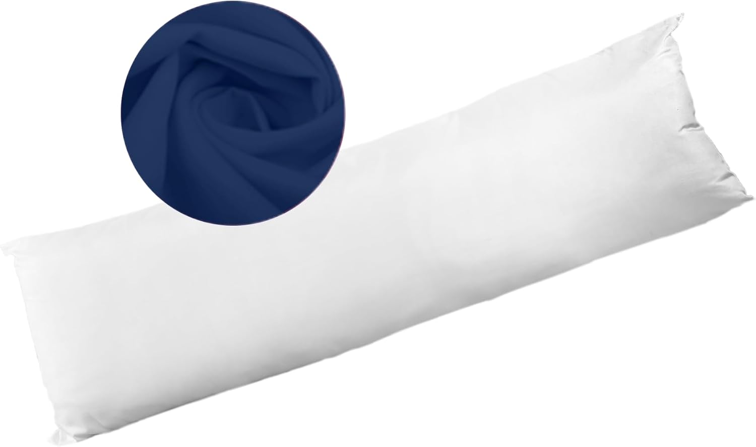 Double Bolster Pillow Hollowfibre Filled with Free Pillowcase