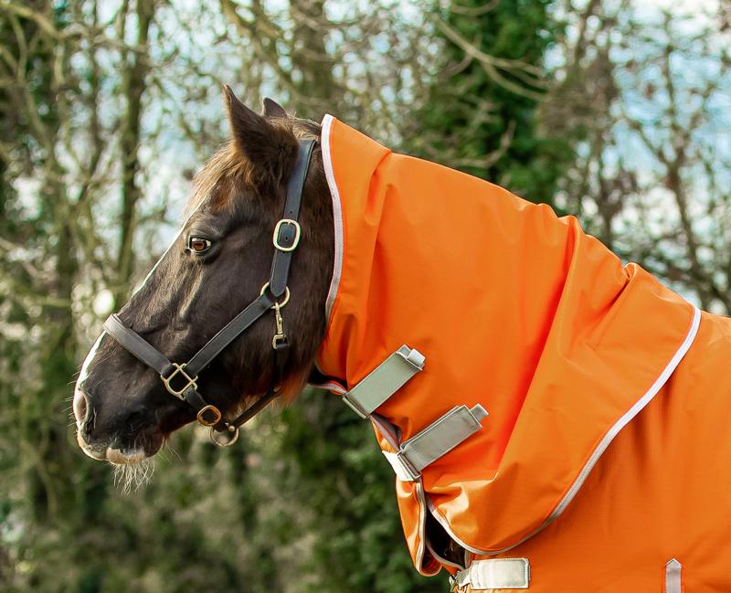 G Turnout Rug Neck Cover - Orange