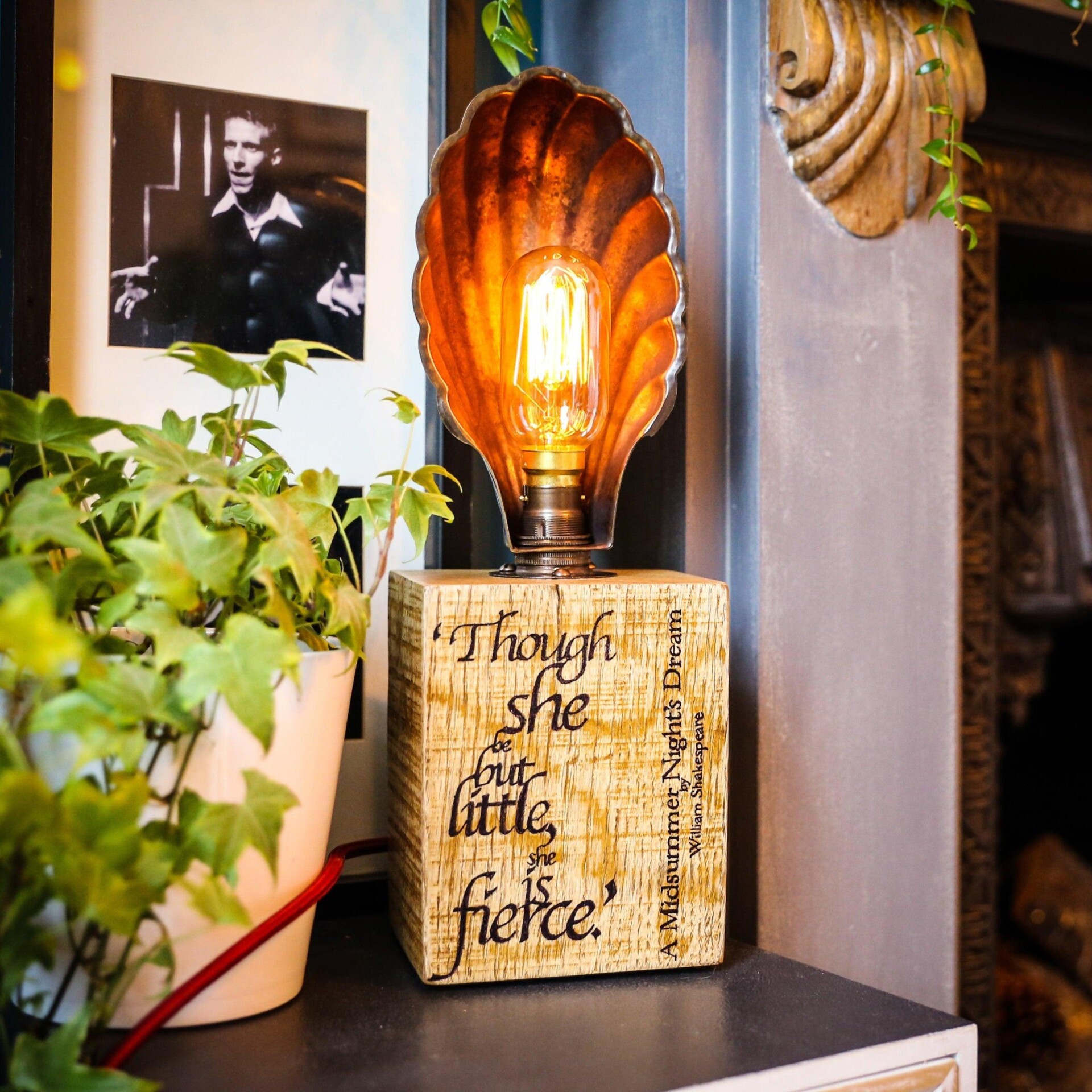 Theatre Footlight Personalised Table Lamp - Plain no artwork