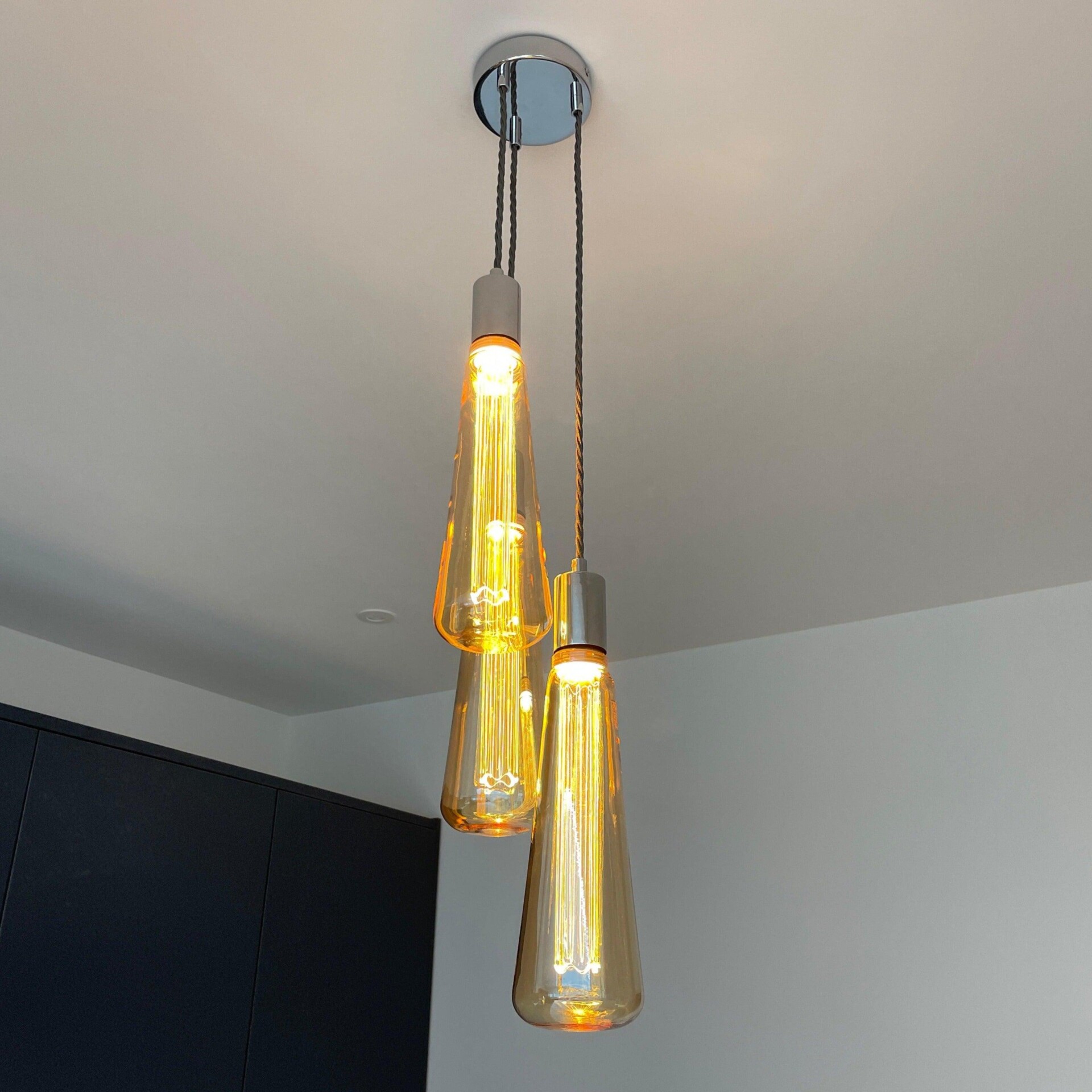 Triple Kinna Cluster Pendant Light - max drop