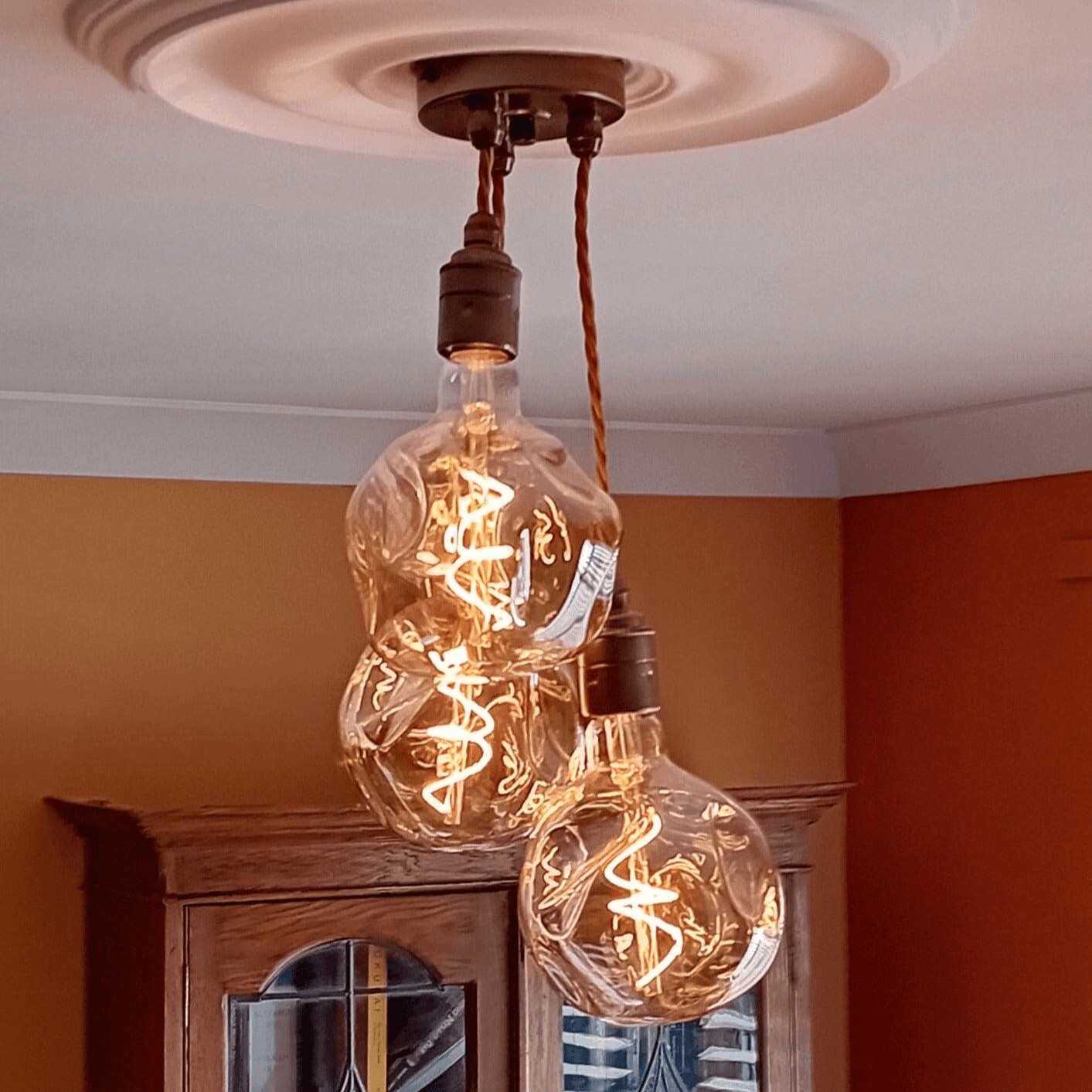 Triple Neo Cluster Pendant Light - max drop