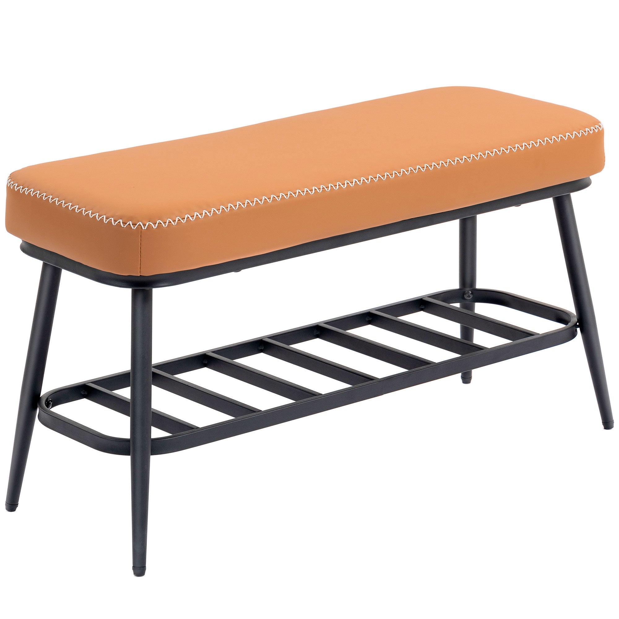 HOMCOM PU Leather Shoe Storage Bench