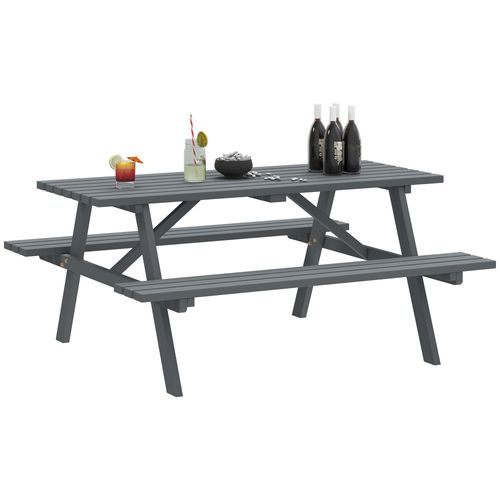 Outsunny Outdoor Wooden Picnic Table Bench Garden Patio Pub Chair Seats