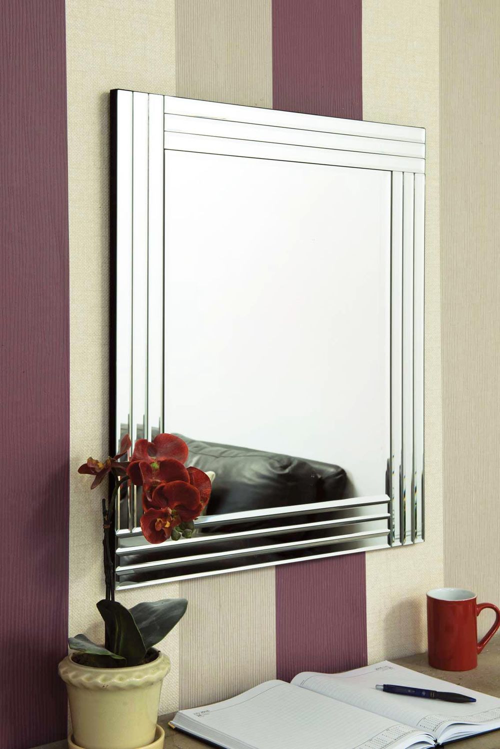 Oakley All Glass Triple Edge Bevelled Dress Mirror - x CM