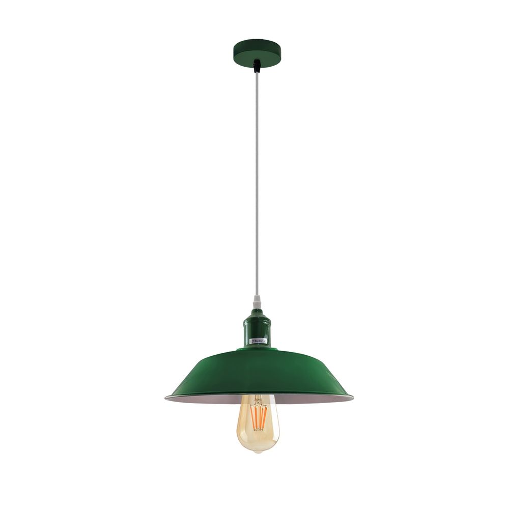 Modern Hanging Ceiling Lamp,LightShade Lighting E Adjustable Pendant Light - without bulb Green