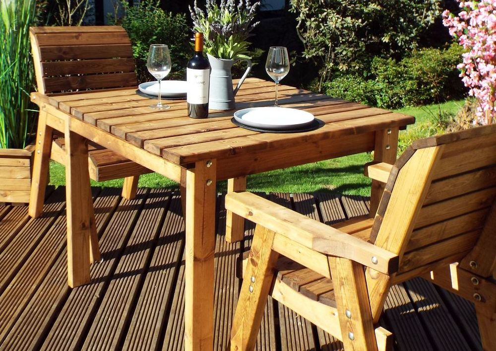 Premium Solid Wood Two Seater Table Set - Stylish Outdoor Dining | Charles Taylor