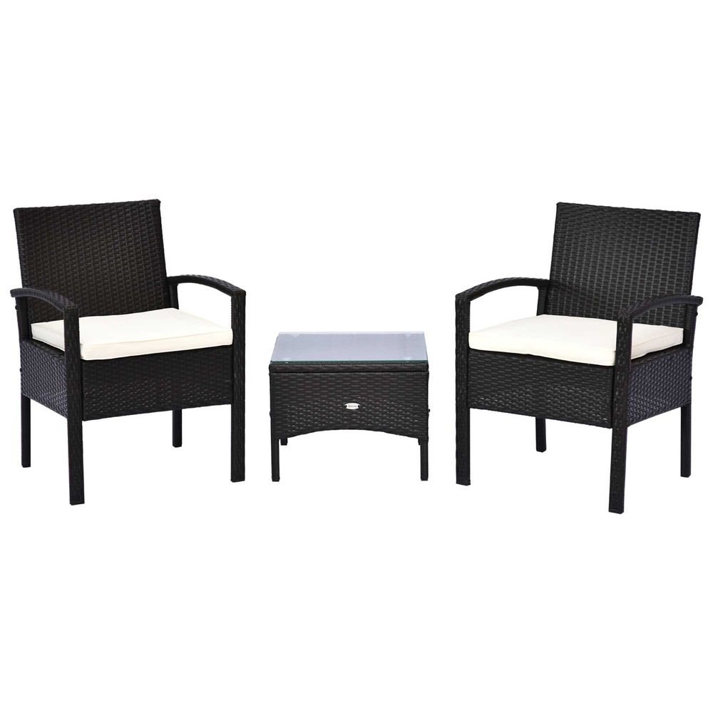 Premium Outdoor Rattan Bistro Set - Stylish Seater Dining Table & Chair Combo