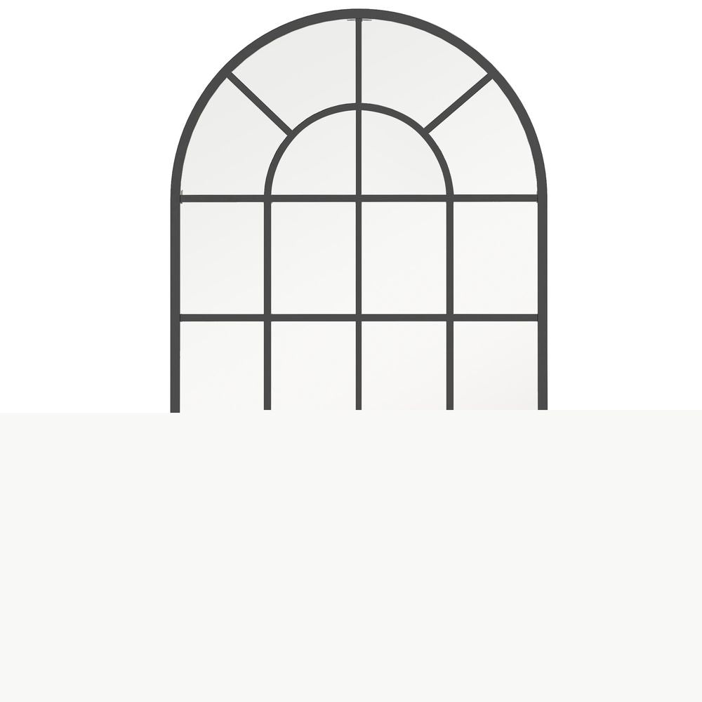 HOMCOM Modern Arch Window Wall Mirror for Living Room Bedroom, x, Black