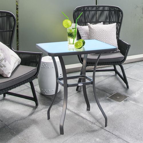 Square Glass Bistro Table Bar Dining Kitchen Breakfast Party Table .x