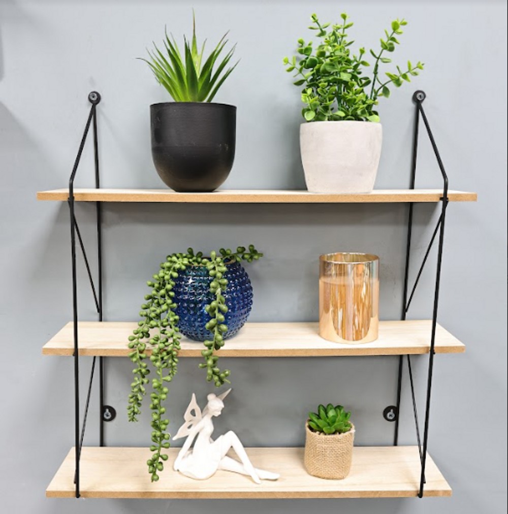 SHLEDECOR Tier Floating Shelf Wall Shelves for Bedroom Wall Mounted Bookcase Hanging Shelves Bookshelf Book Shelves for Living Room Display Wooden