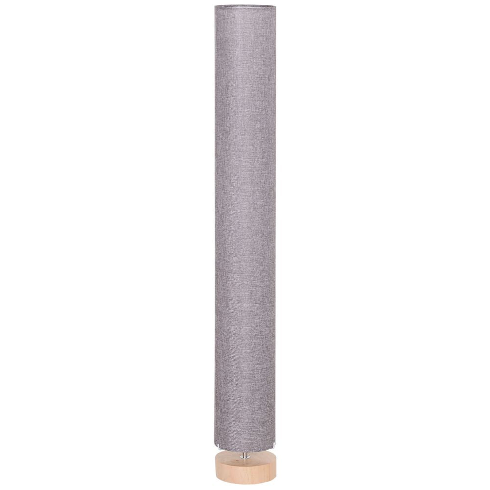 H Wooden Base Floor Lamp WLinen Fabric