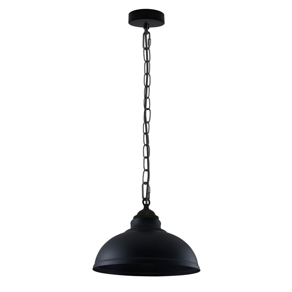 Vintage Industrial E Ceiling Light Cage Shade Loft Style Pendant Lamp - without bulb Black
