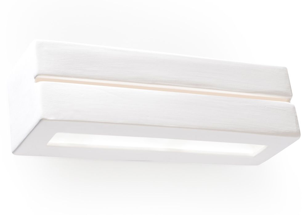 SOLLUX lighting Vega Line Ceramic Wall Light - Wall Lighting Lamp for Living Room Light - Hallway Lamp Made of Ceramic in White . x . x .