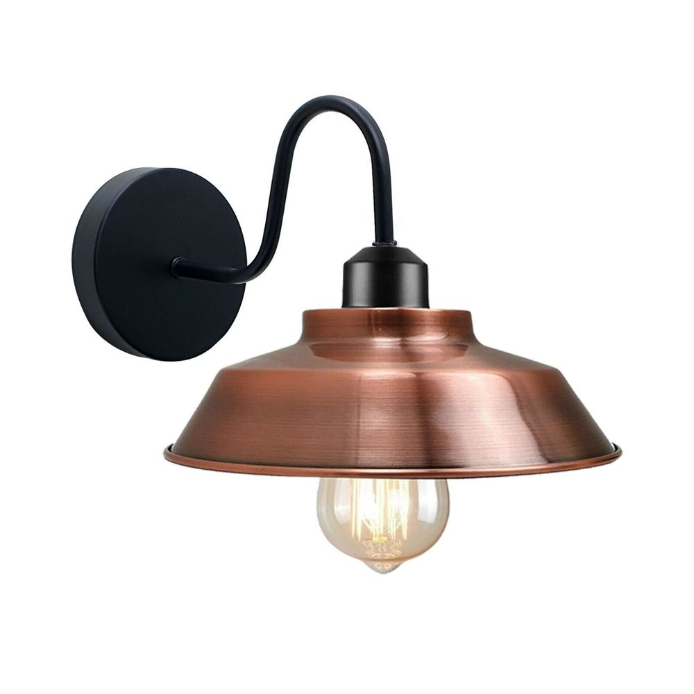 Rustic Industrial Adjustable Gooseneck Indoor Wall Sconce Light ~ - Copper Without Bulb