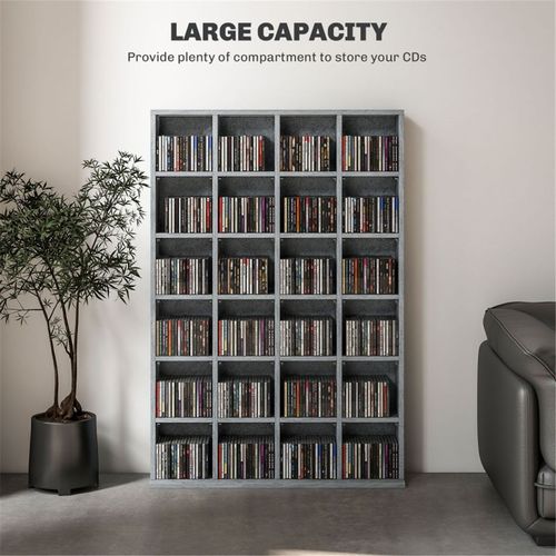 Bookcase Storage Cabinet for up to CDs DVDsBlu-rays W x D x .H