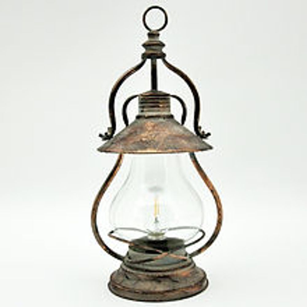 High-Quality Metal Garden Lantern - Battery Powered, Bulb Included -