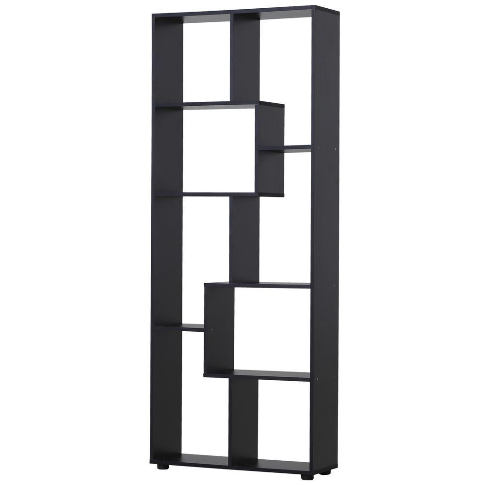 -Shelf Bookcase Melamine Black Foot Pads