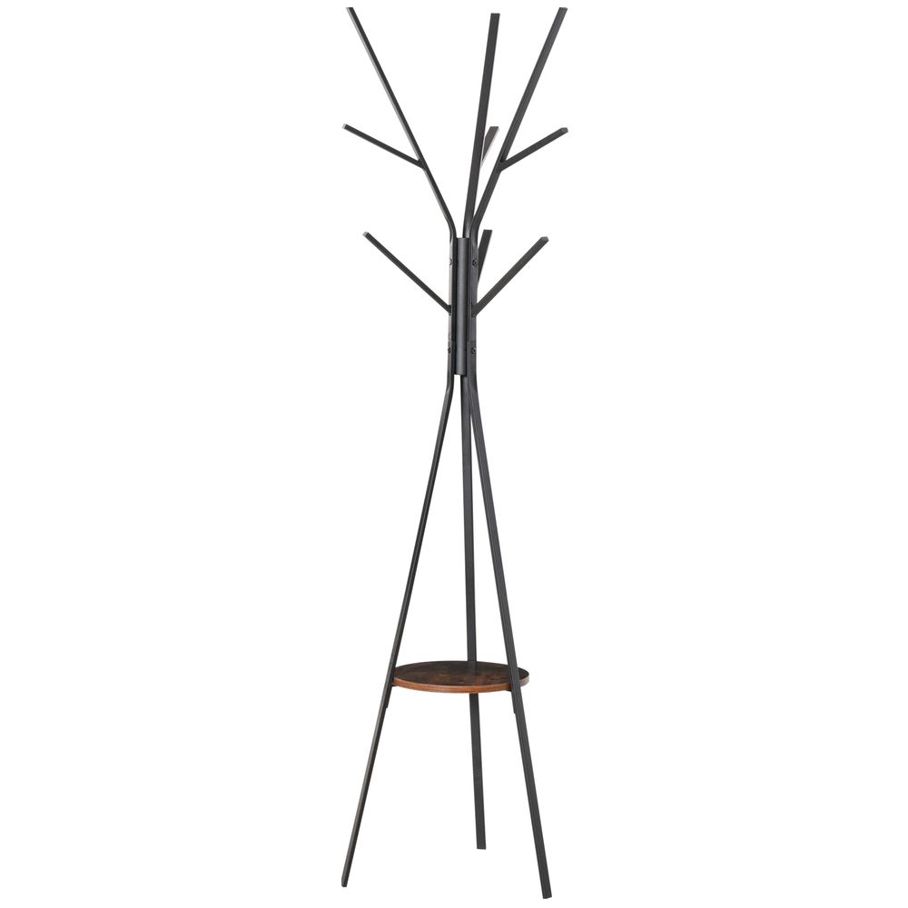 Coat Rack: Metal Shelf Stand for Hats, Scarves, & More
