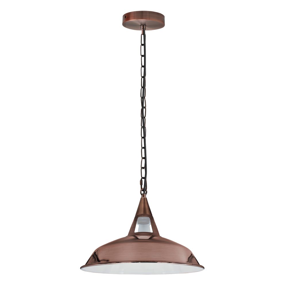 Vintage Industrial Retro Style Metal Ceiling Lamp Shade Pendant Lights, E - without bulb Copper colour