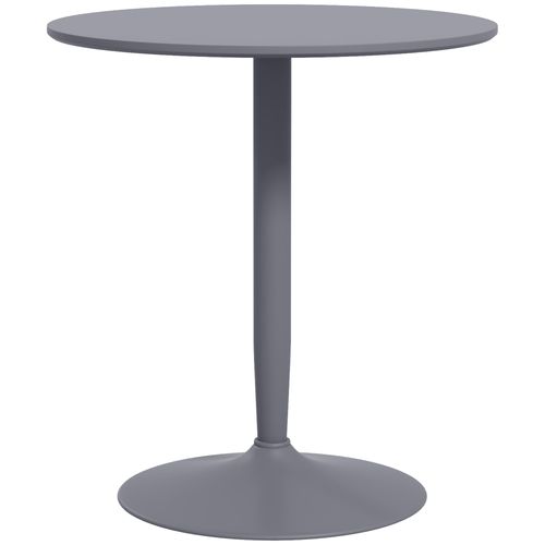 HOMCOM Round Dining Table w Steel Base, Non-slip Pad for Living Room
