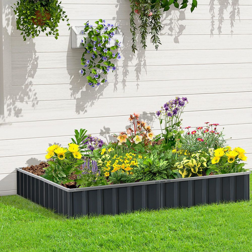 Premium Metal Raised Garden Bed | Steel Planter Box | Gloves Included