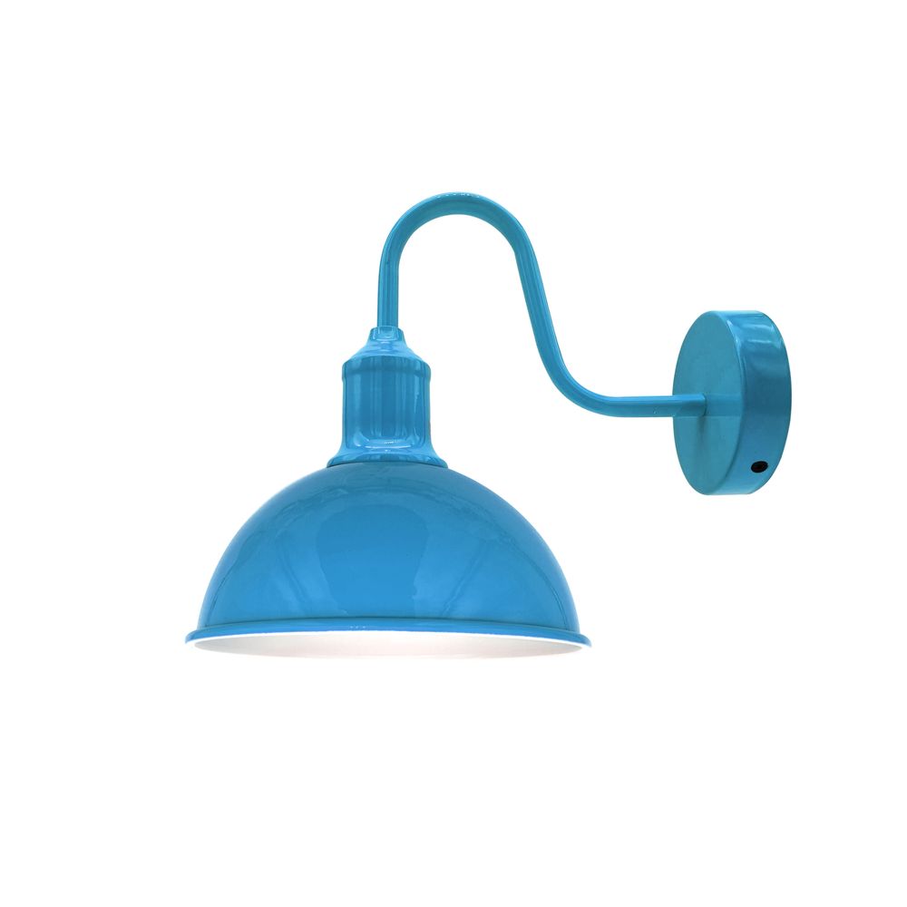Vintage Industrial Wall Light Dome Metal E Indoor Lamp~ - Blue No