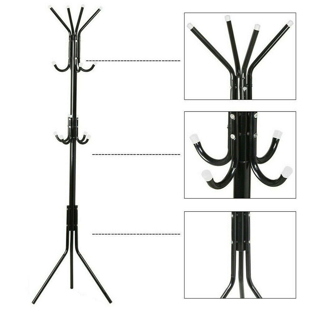 Coat Stand CoatHatJacketUmbrella Floor Standing Rack Clothes Hanger Hooks