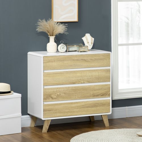 HOMCOM Chest of Drawers, Drawer Storage Cabinet Organiser for Bedroom