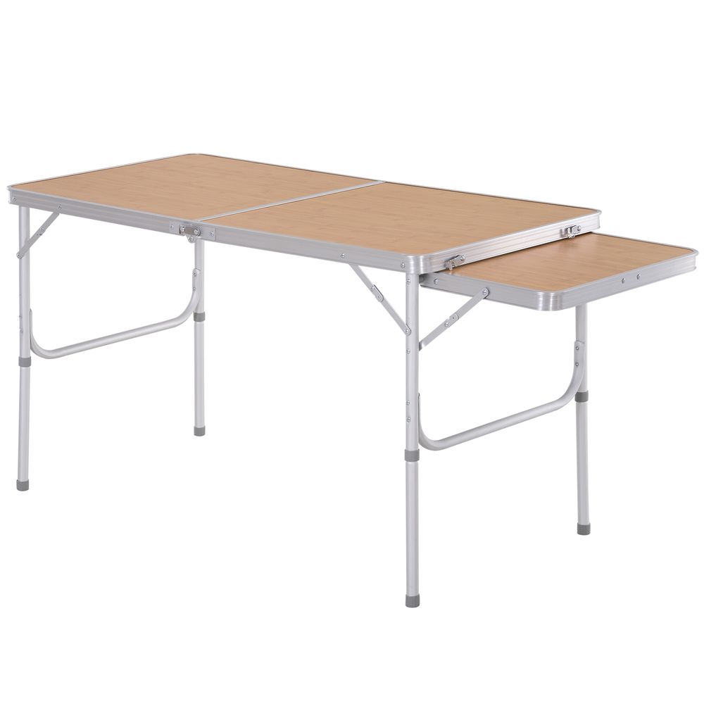 Outsunny ft Aluminium Picnic Table wSide Desktop Outdoor BBQ Party Portable - x x