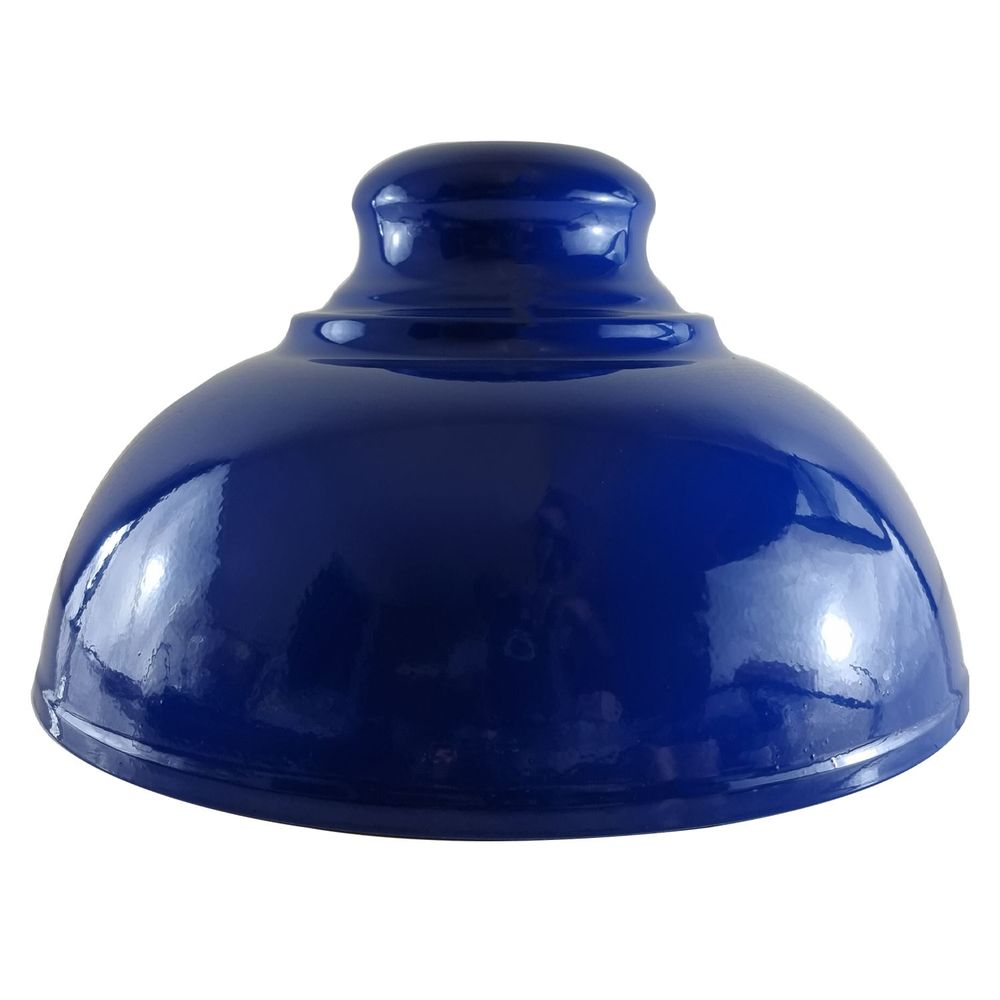 Modern Industrial Metal Easy Fit Curvy Shape Lamp Shade For Living Room Kitchen Dining Table Bedroom - Navy blue