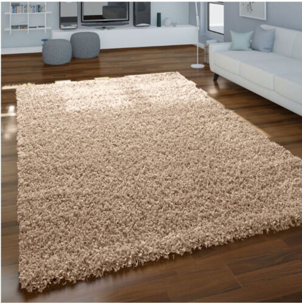 Sale! High-Quality Beige Shaggy Rug - Size: x