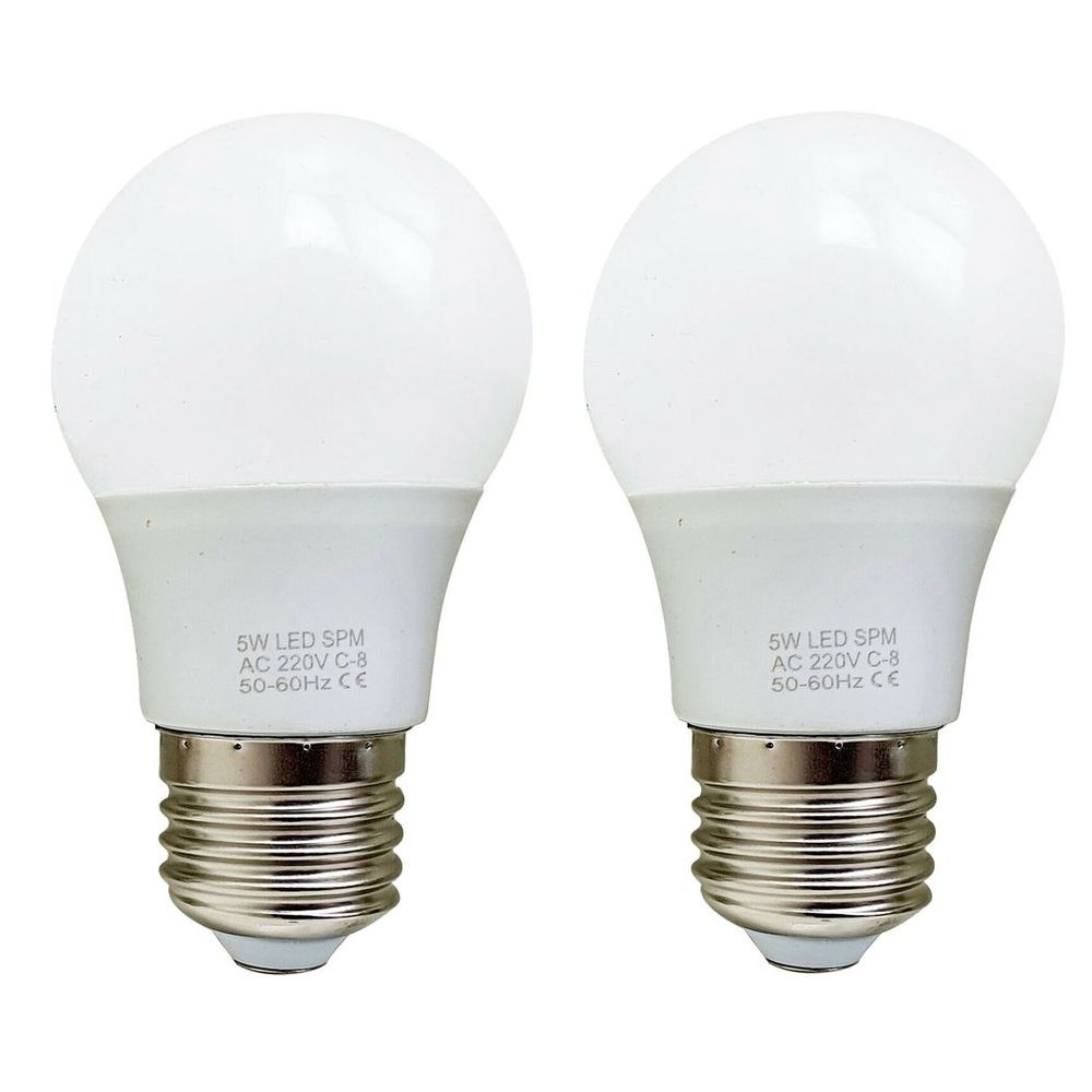 E W Energy Saving Warm White LED Light Bulbs A E Screw-in non dimmable bulbs - Pack