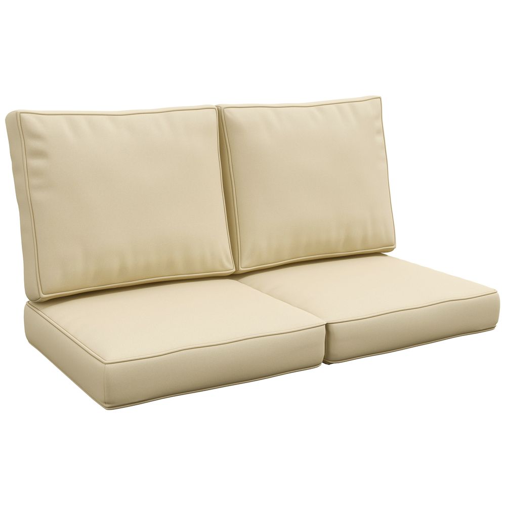 Premium Outsunny -Seater Outdoor Seat Cushion Set - High Quality, Light Grey