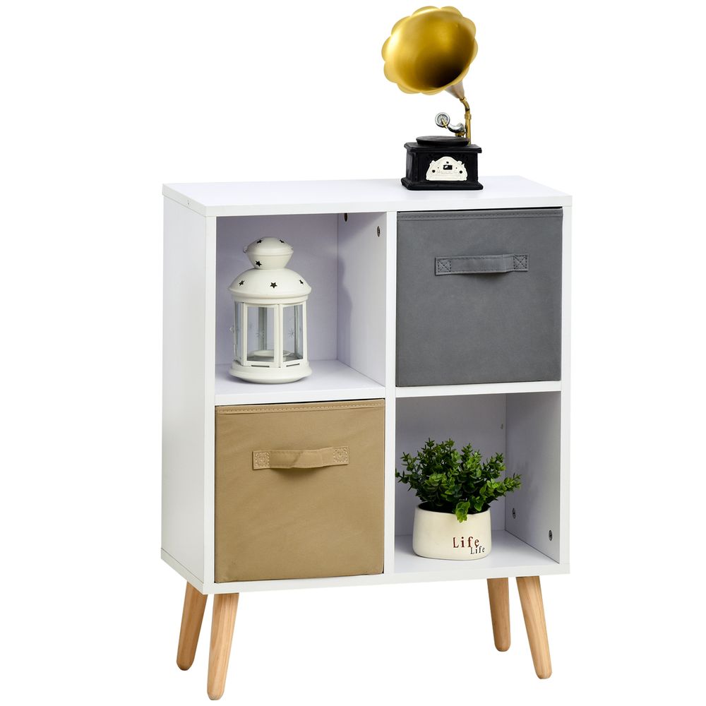 x Freestanding Cube Storage Cabinet Unit Bookcase w Drawer