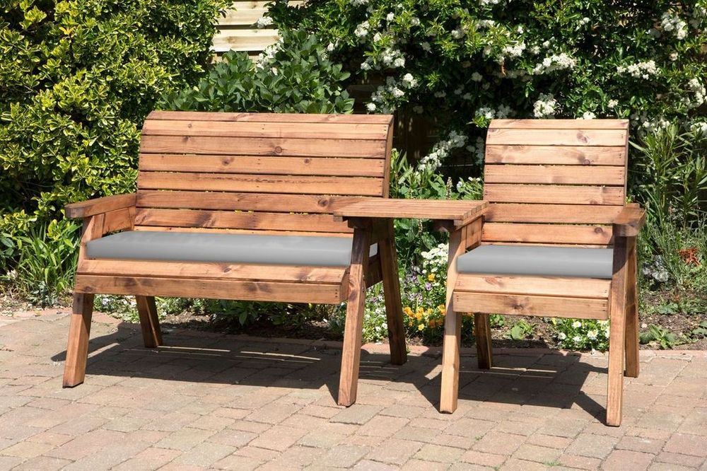 Premium Charles Taylor Seat Companion Set - Durable, Hand-Finished, Made in Britain - Year Guarantee - With Grey Cushion