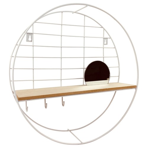 Shelving Unit with Mirror